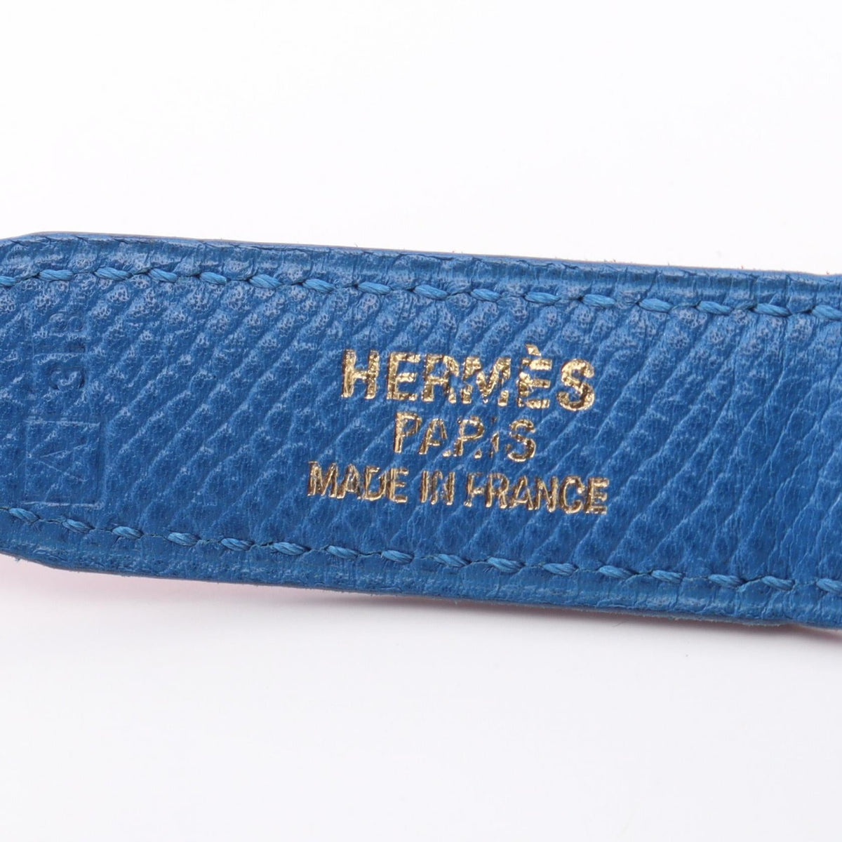 HERMES Mini Constance H Belt Reversible belt Blue/Red leather 2101220076535