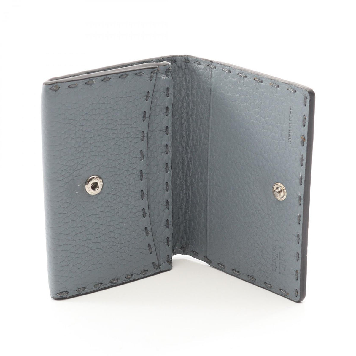 FENDI Selleria Card Case Blue leather 8M0217 2118300082485