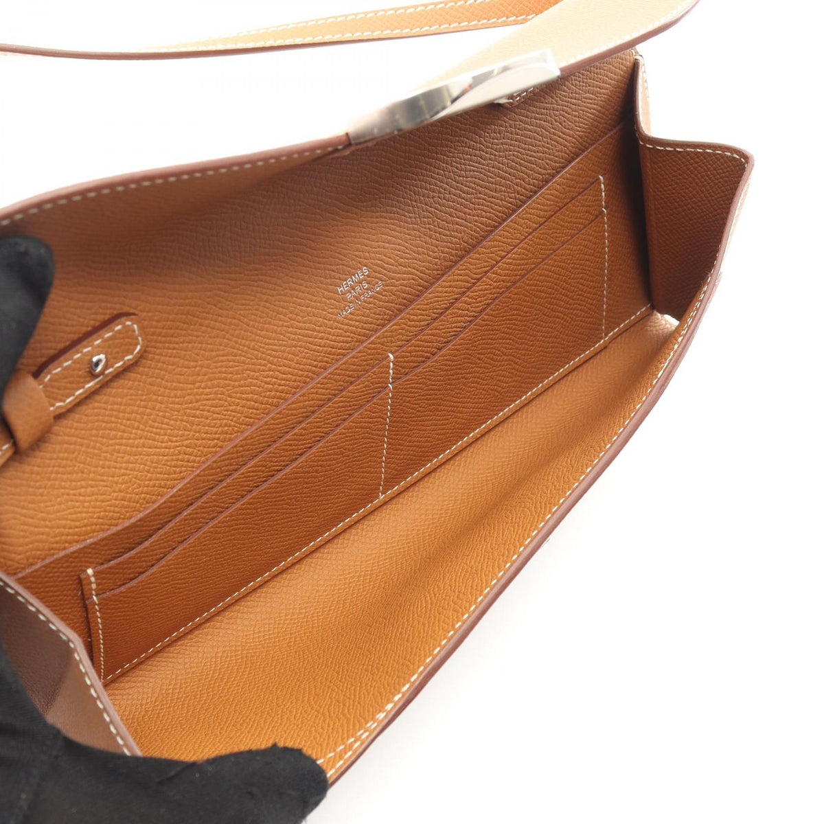 HERMES Chaine dancre to go Shoulder BagGold Gold Brown Epsom leather Epsom 2101219435893