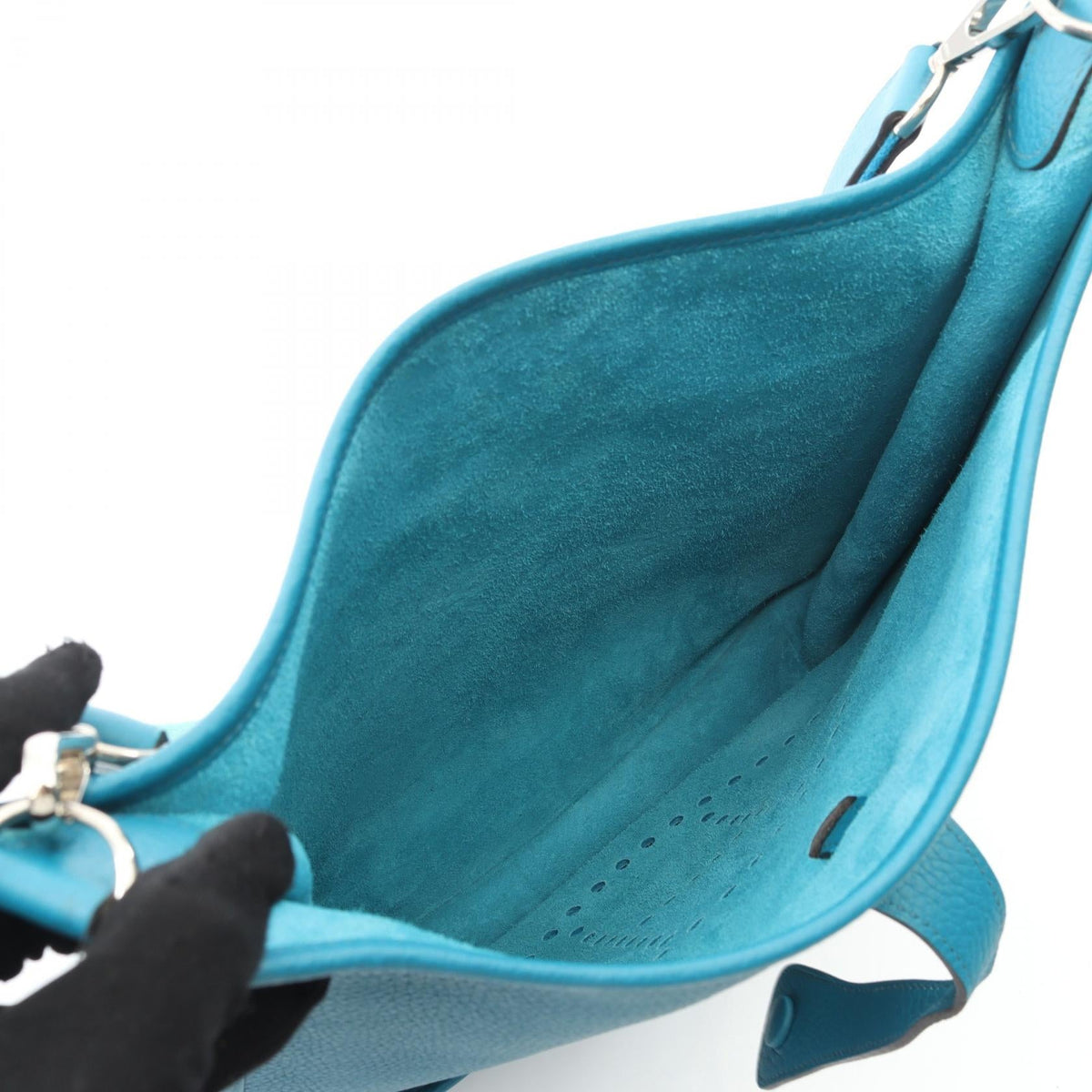 HERMES Evelyne 3 Trois GM Shoulder BagBlue paon Blue paon Blue Taurillon Clemence leather Taurillon Clemence 2107601121993