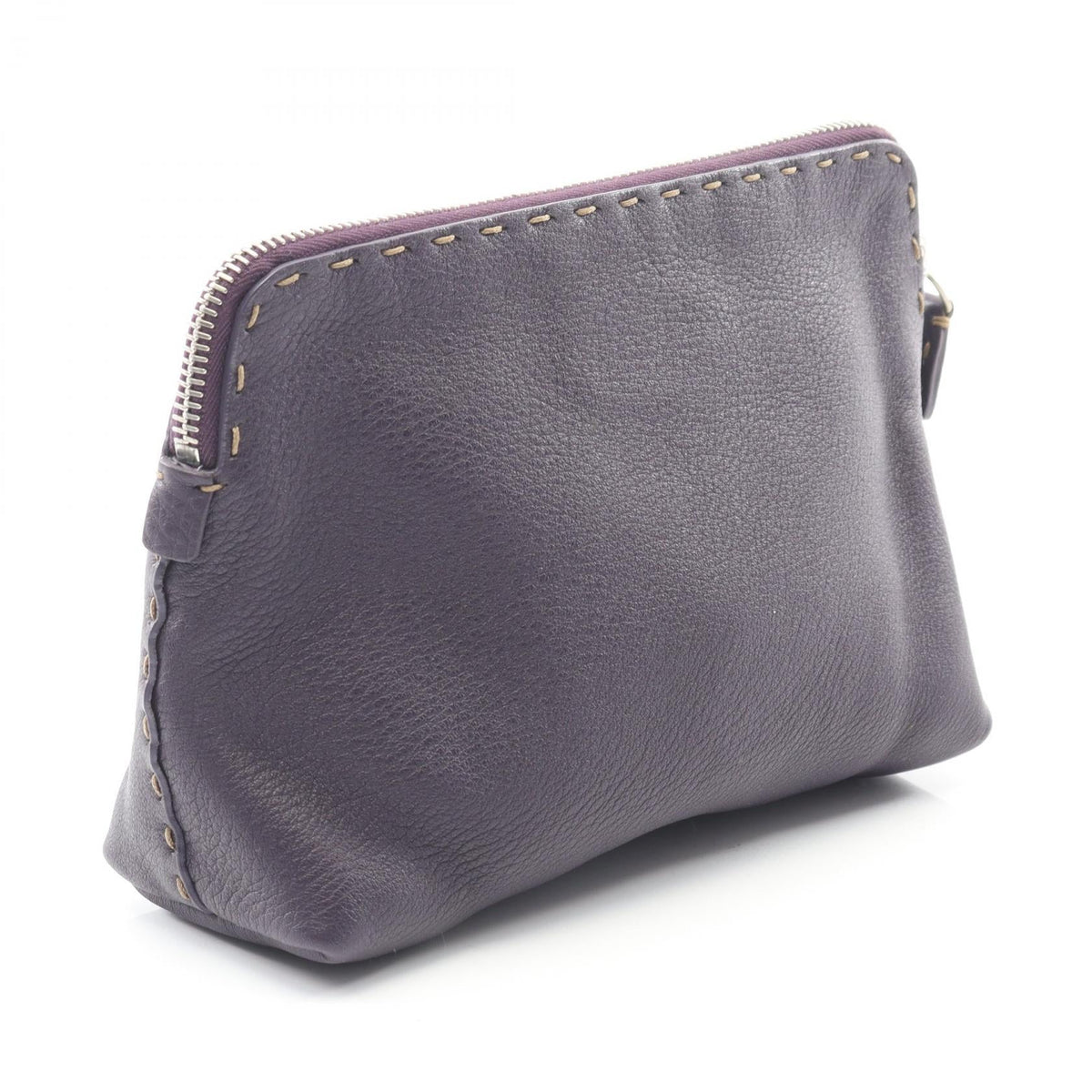 FENDI Selleria Pouch Purple leather 8N0037 2120900078072