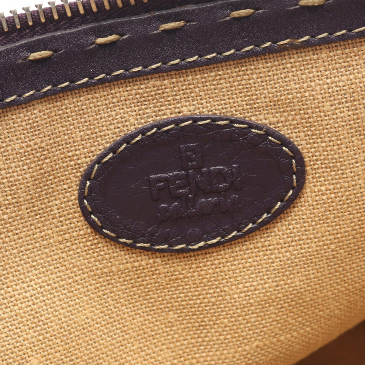 FENDI Selleria Pouch Purple leather 8N0037 2120900078072