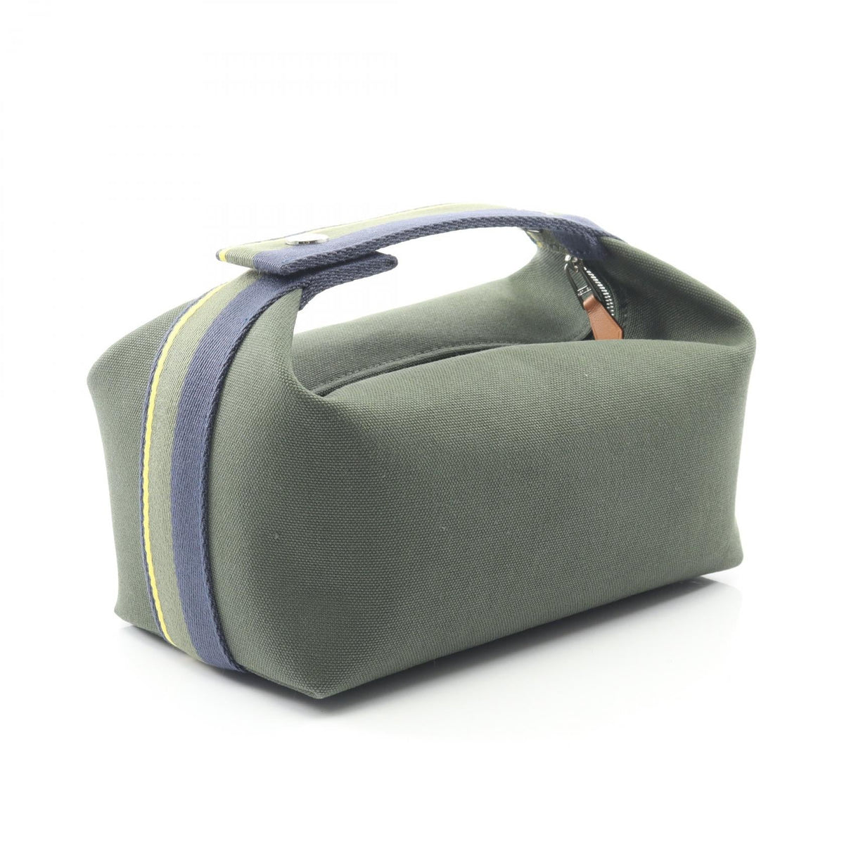 HERMES Bride a BracPM Handbag Green/Navy/Multicolor canvas 2104102460675