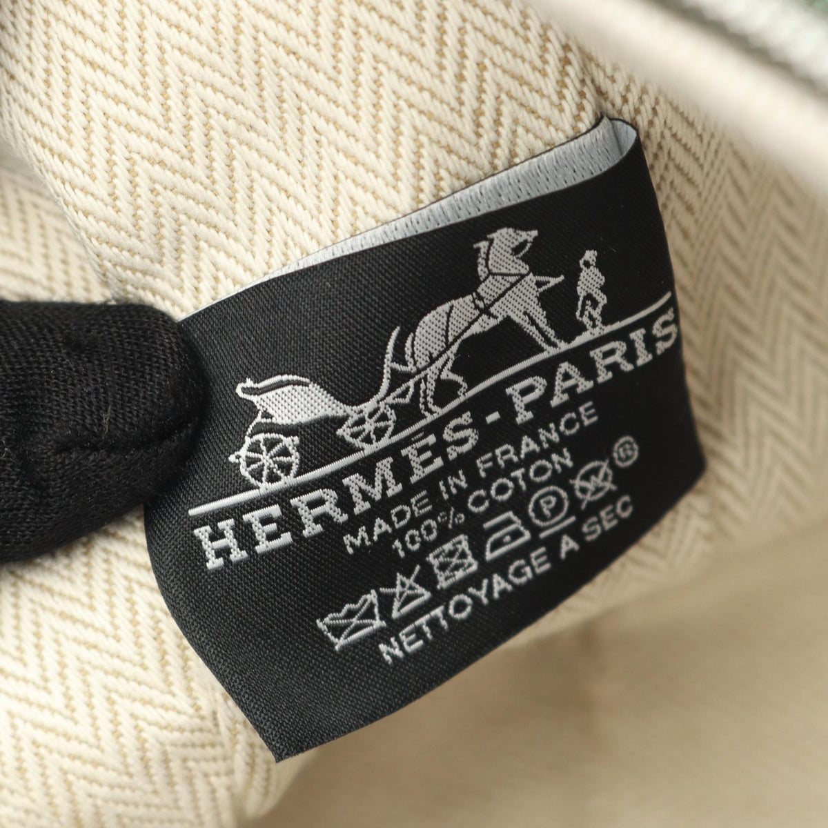 HERMES Bride a BracPM Handbag Green/Navy/Multicolor canvas 2104102460675