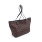 FENDI Zucchino Tote Bag Brown/Black canvas leather 8BH075 2101219398112