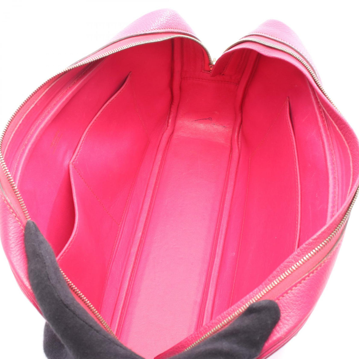 HERMES Plum Elan 28 HandbagFuschia pink Fuschia pink Pink Chevre leather 2101219391106