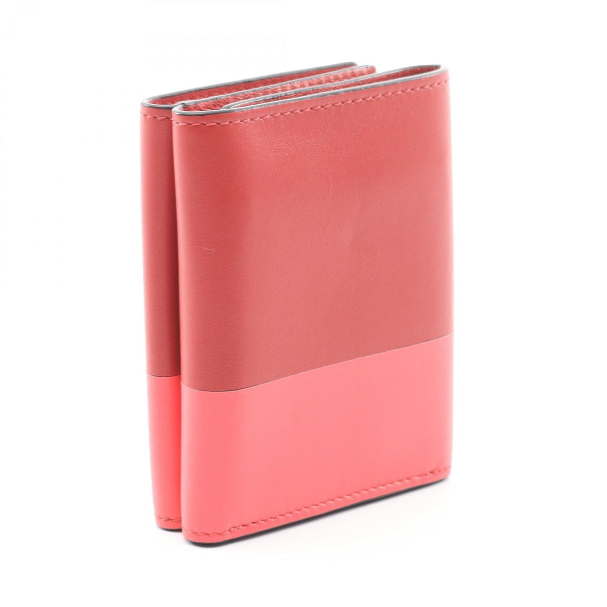 LOEWE Trifold wallet Tri-fold long wallet Red/Pink leather 2120900069803