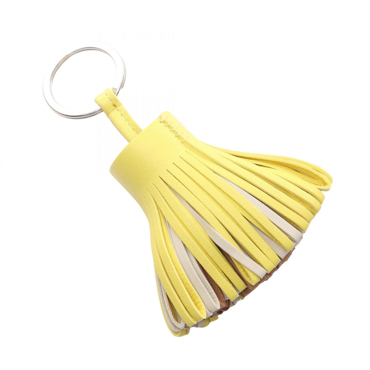 HERMES Tricolor Lime Cle Chai charm Yellow/Beige/Brown Agneau milo Other Agneau milo 2120300034470