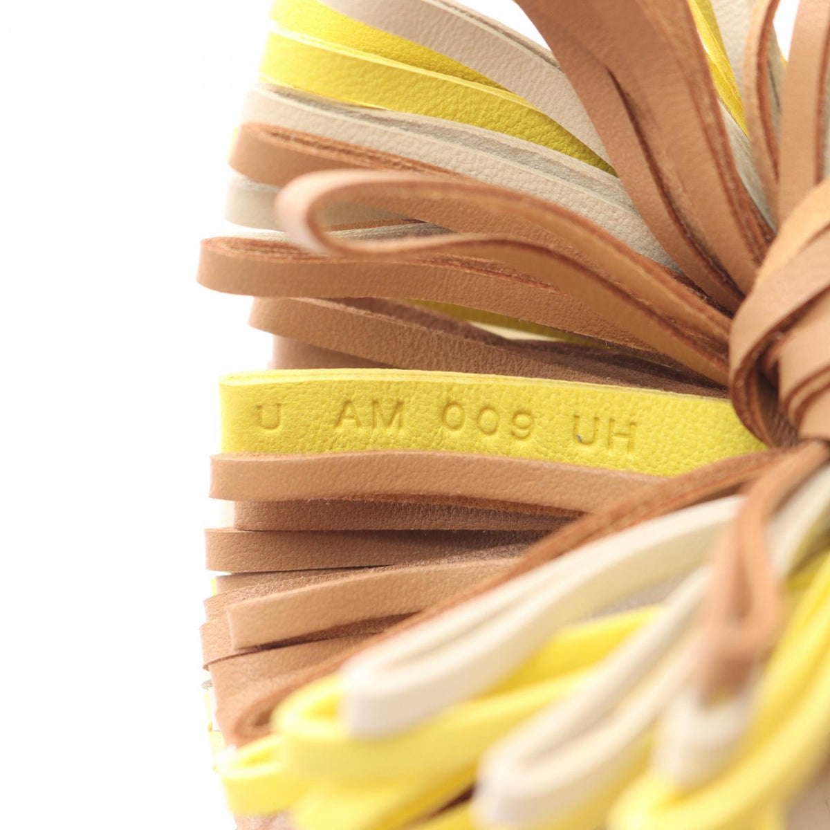 HERMES Tricolor Lime Cle Chai charm Yellow/Beige/Brown Agneau milo Other Agneau milo 2120300034470