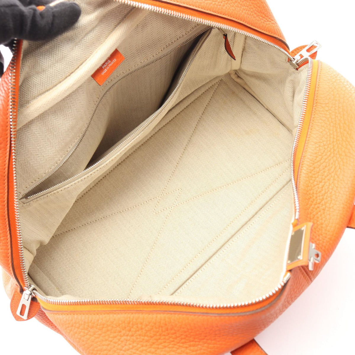 HERMES Victoria 35 HandbagOrange poppy Orange poppy Orange Taurillon Clemence leather Taurillon Clemence 2101219754710