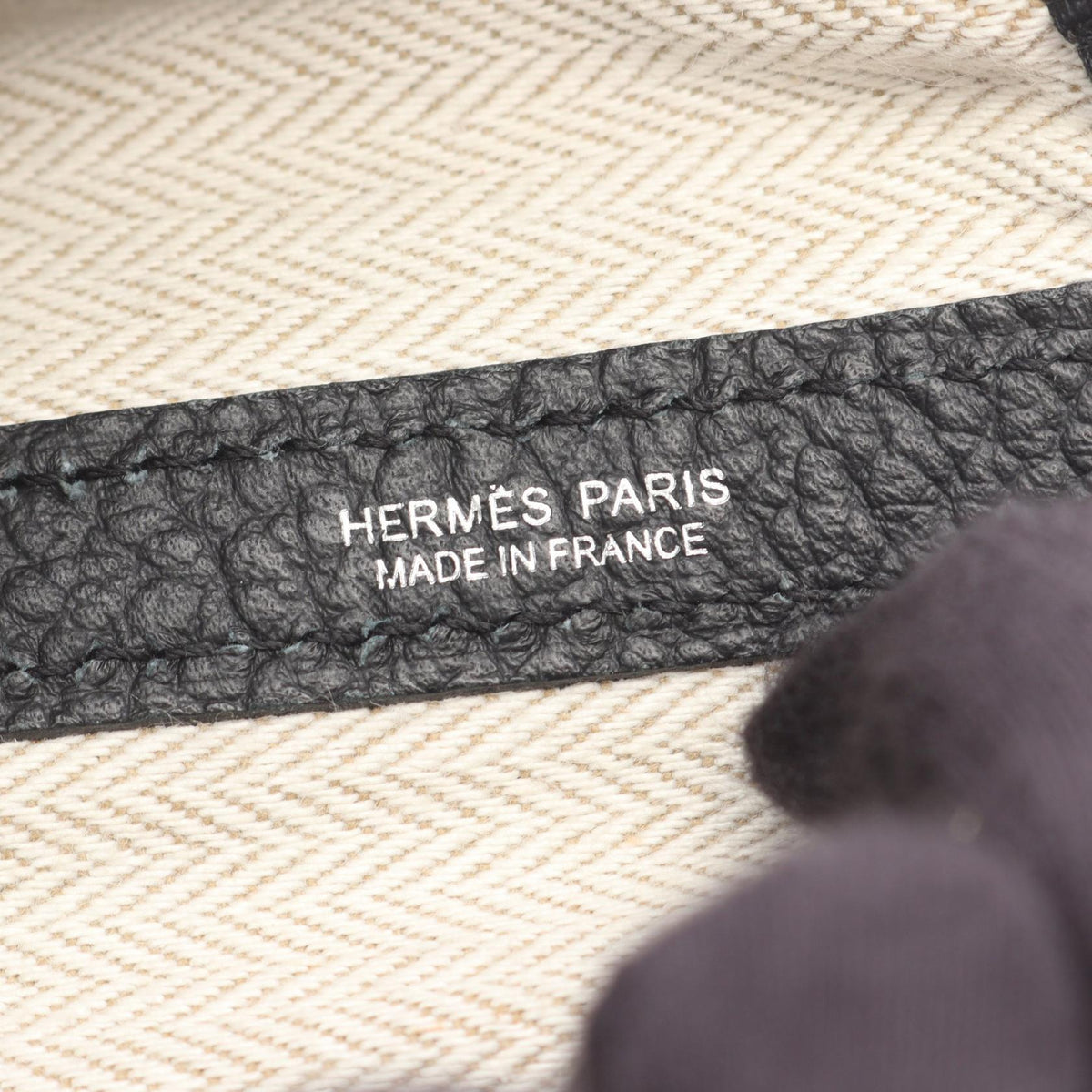 HERMES Garden party PM Tote BagNoir Black Noir Black Black Vache leatherCountry leather leather Calfskin (cowhide) Vache leatherCountry leather 2101219753188