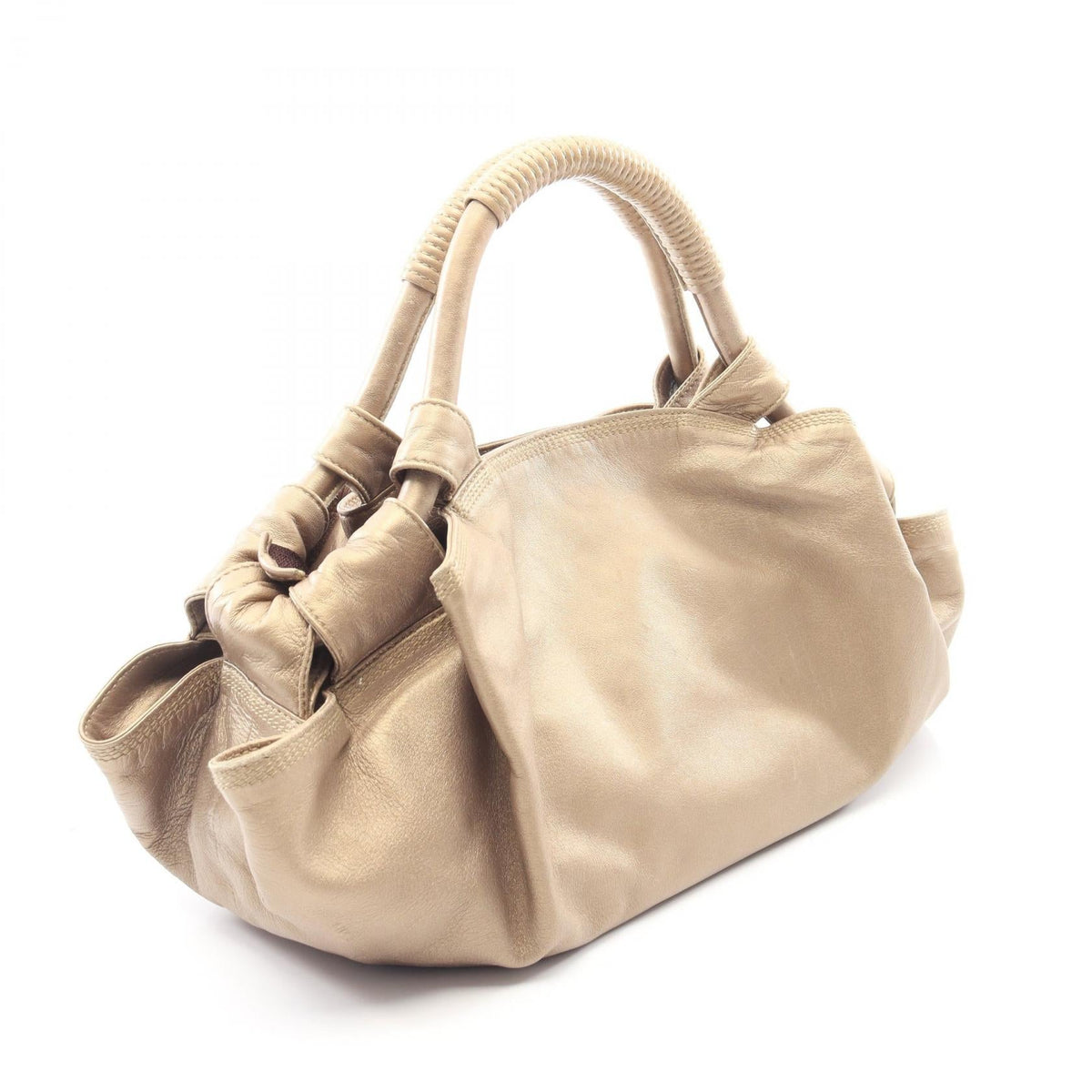 LOEWE Nappa Aire Handbag Gold leather 2101219752983