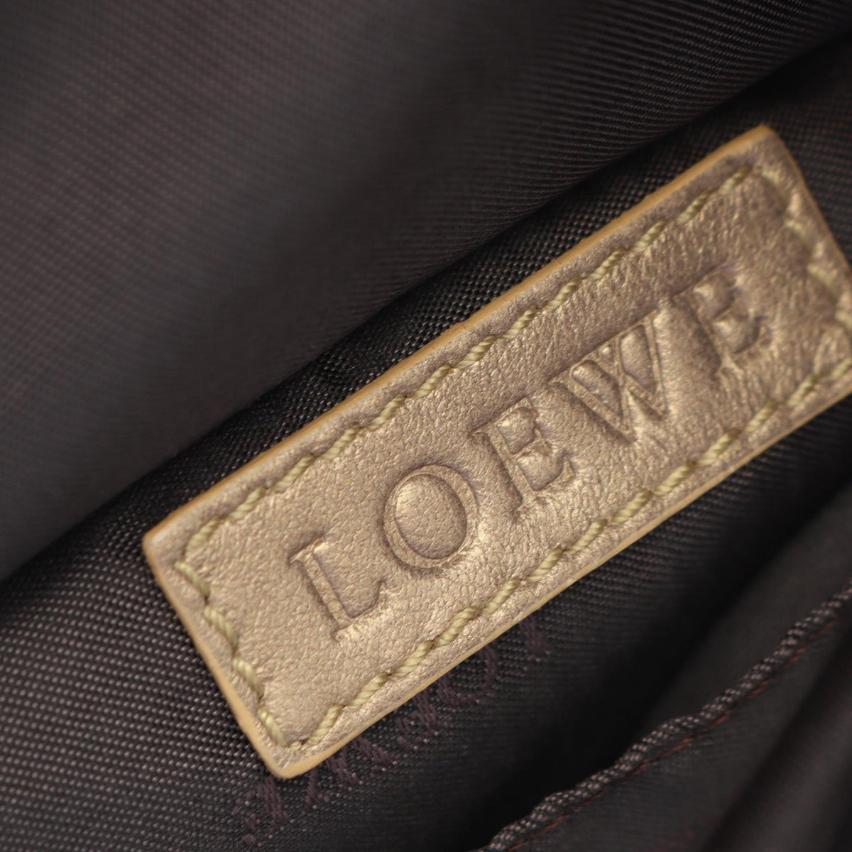 LOEWE Nappa Aire Handbag Gold leather 2101219752983