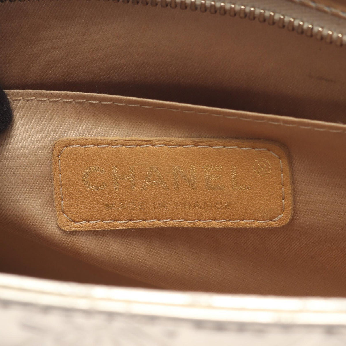 CHANEL Silver Icon line Patent leather leather A37156 2121400012658