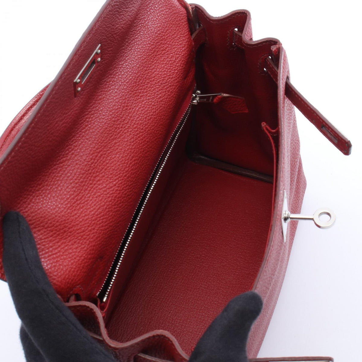 HERMES Kelly 25 inseam 2WAY Handbagrouge garance rouge garance Red Togo leather leather Togo leather 2101219746852