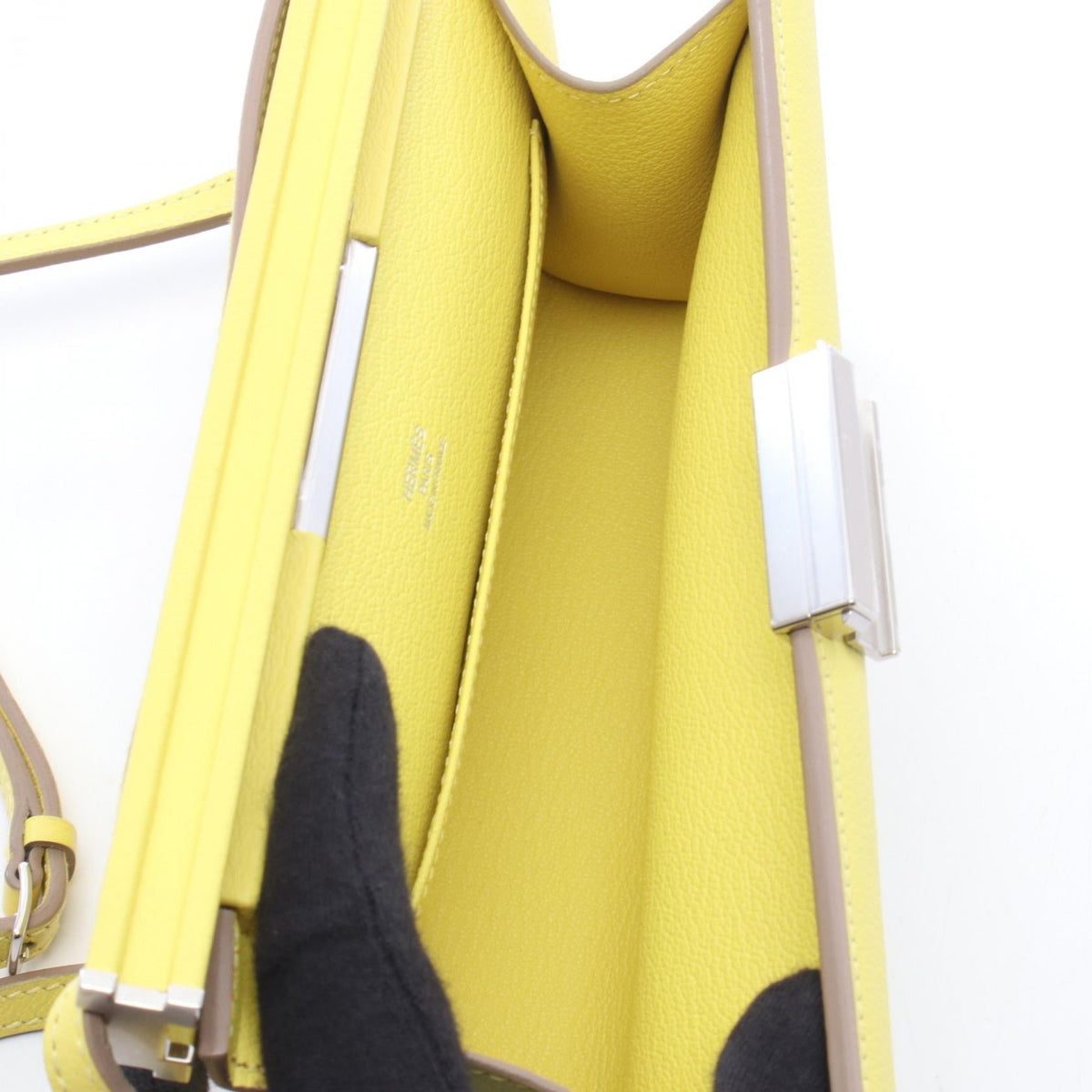 HERMES Click H 21 Shoulder BagLime Lime Yellow Evercolor leather leather Evercolor leather 2101219739069