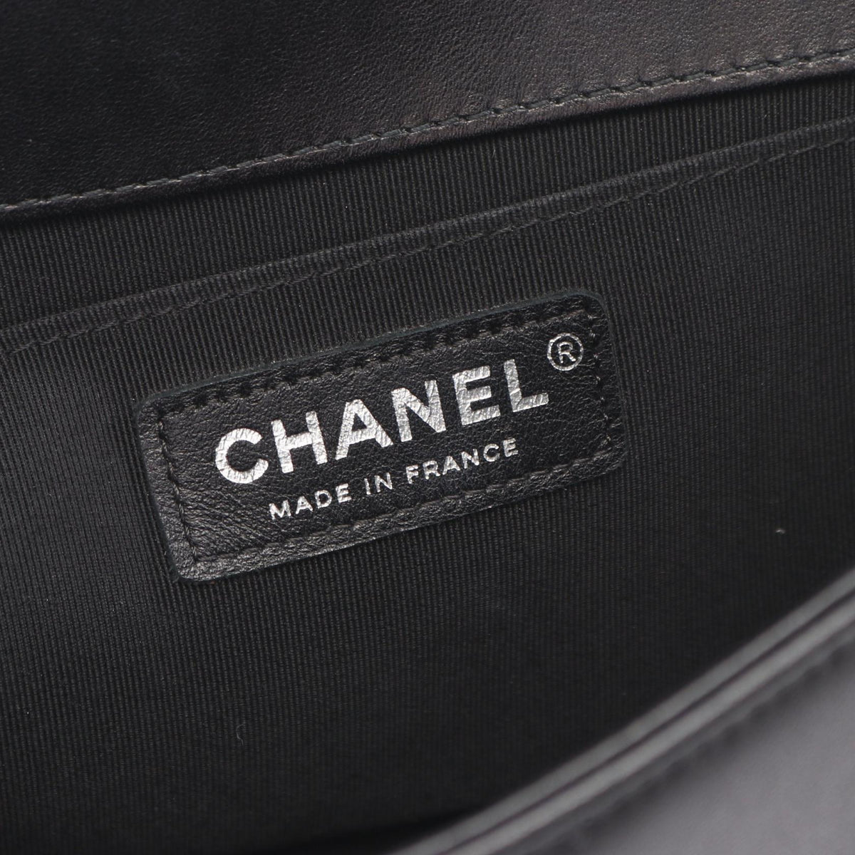 CHANEL Black/Silver Boy Chanel V stitch Lambskin (sheep leather) A67086 2101219717920