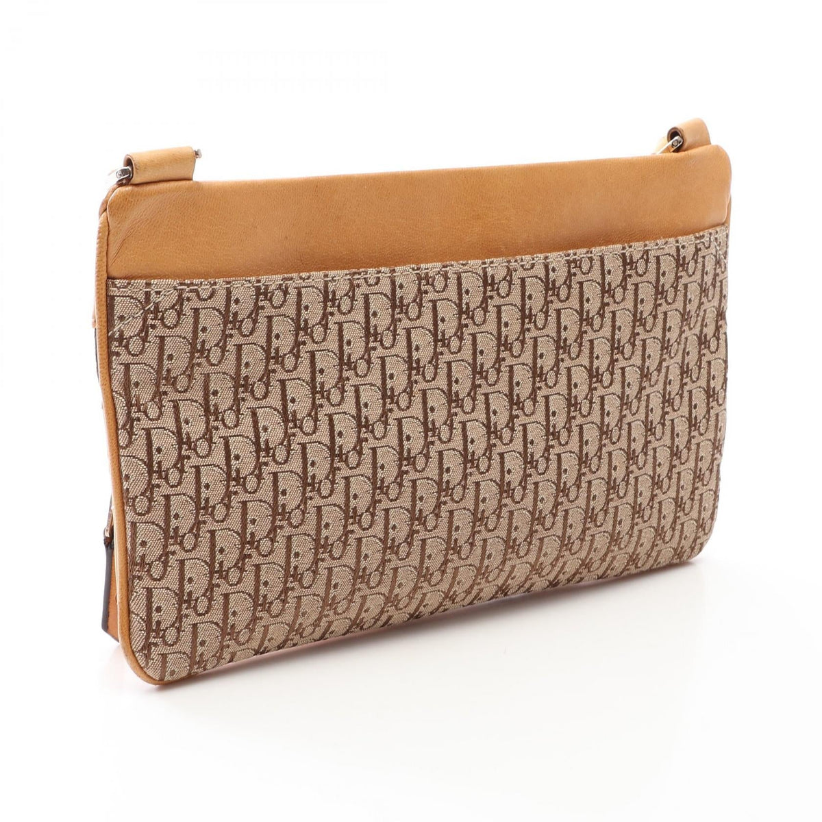 Dior street chic trotter Shoulder Bag Beige canvas leather 2101219717326