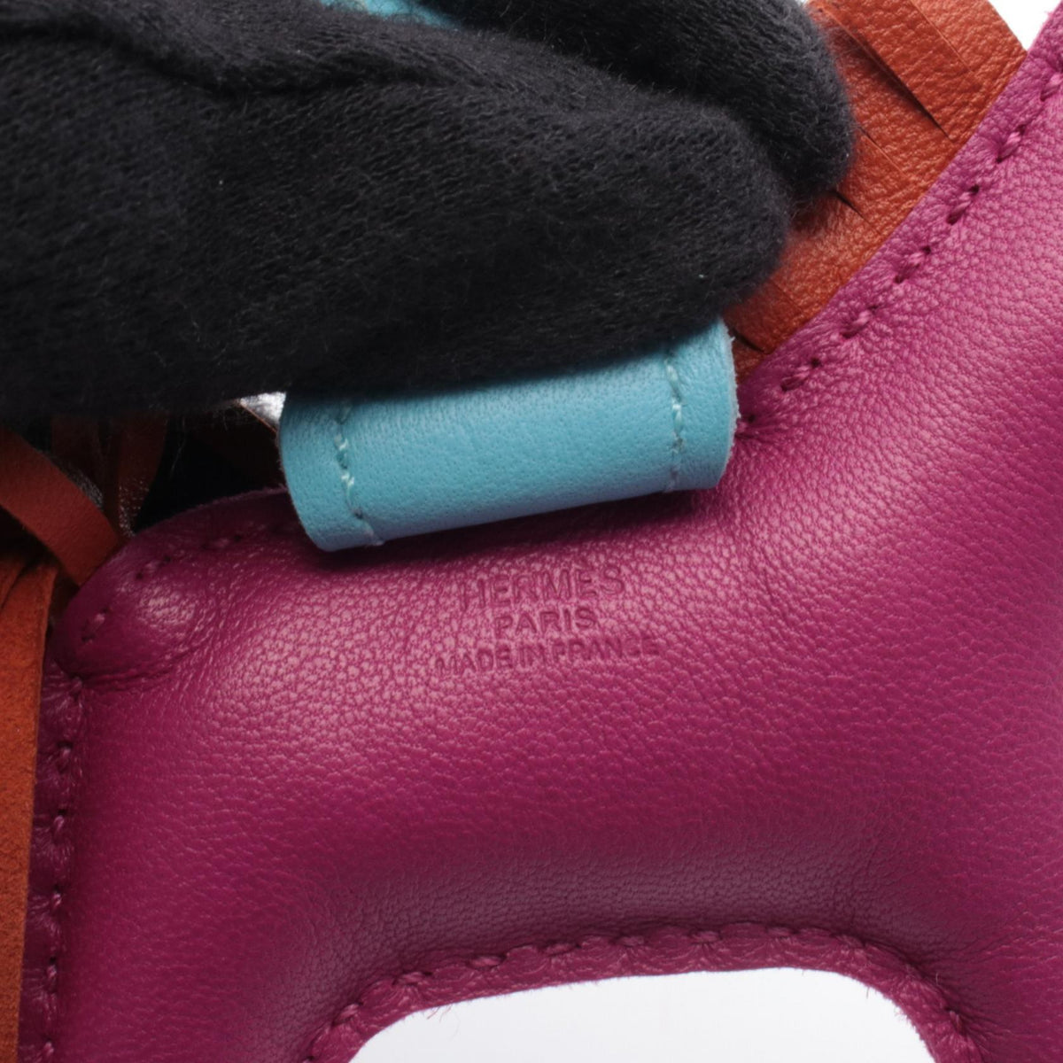 HERMES Rodeo PM charmRose purple Rose purple Pink/Bordeaux/Cornelian Celeste Agneau milo leather 2121400011071