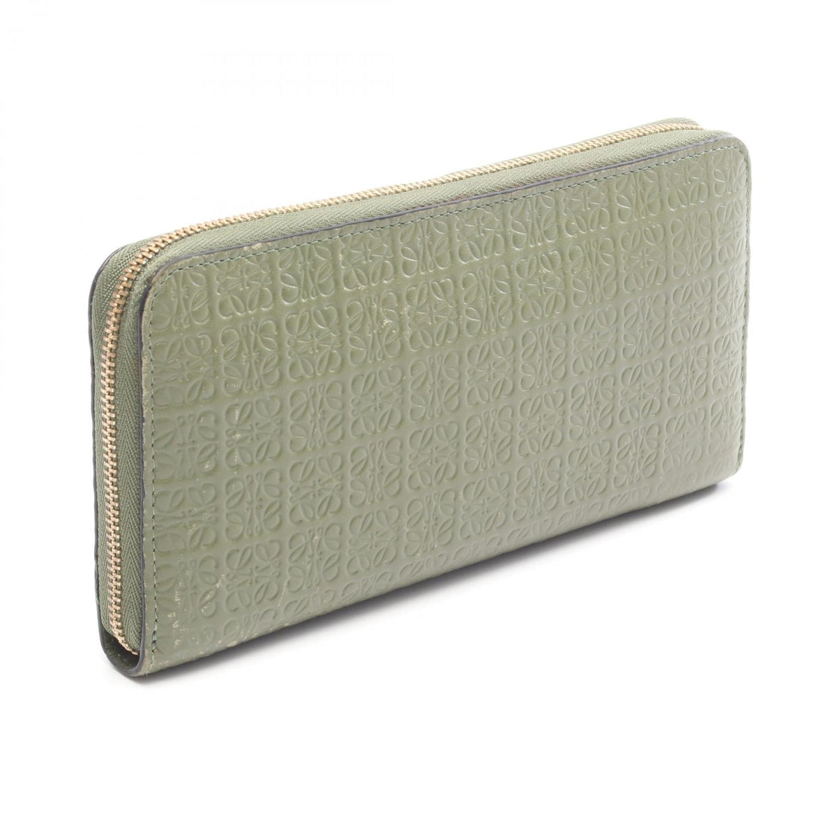 LOEWE REPEAT Anagram Around long wallet Khaki leather C499T12X0 2120900103293