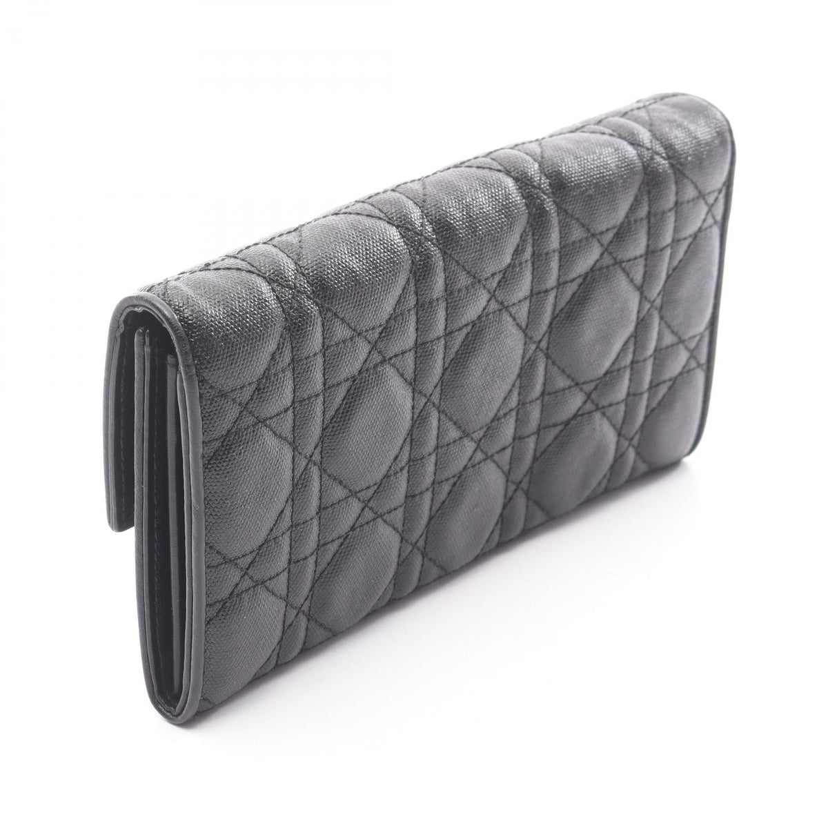 Dior Canage Bifoldpurse Black leather 2101219632285