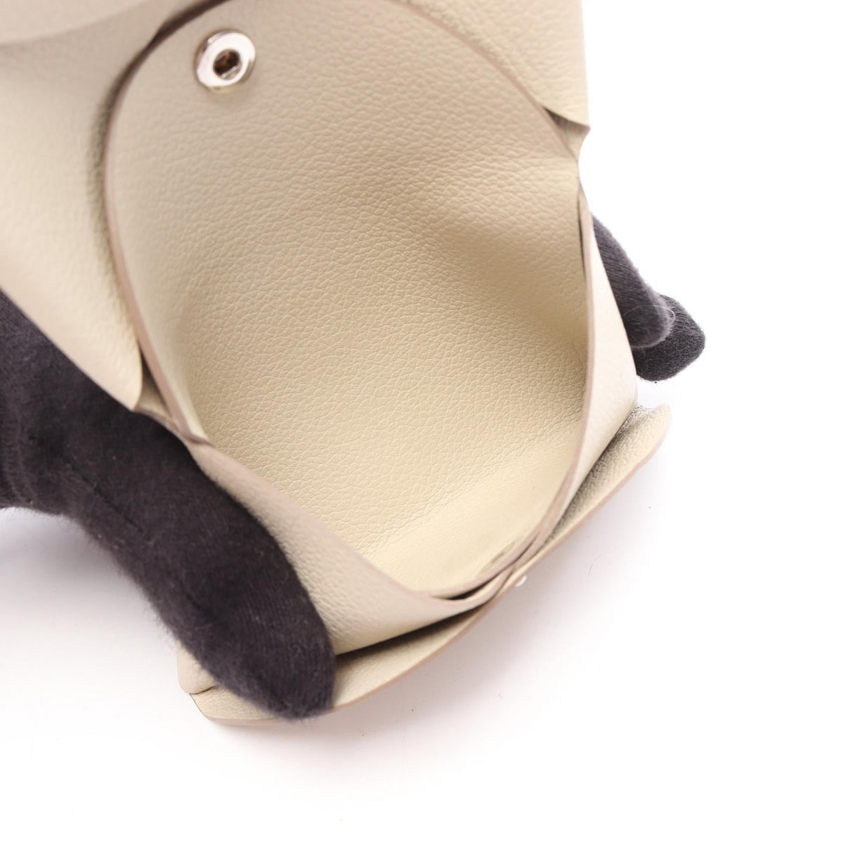 HERMES Calvi Duo Beton coin purse Beige Evercolor leather Other Evercolor leather 2104102520621