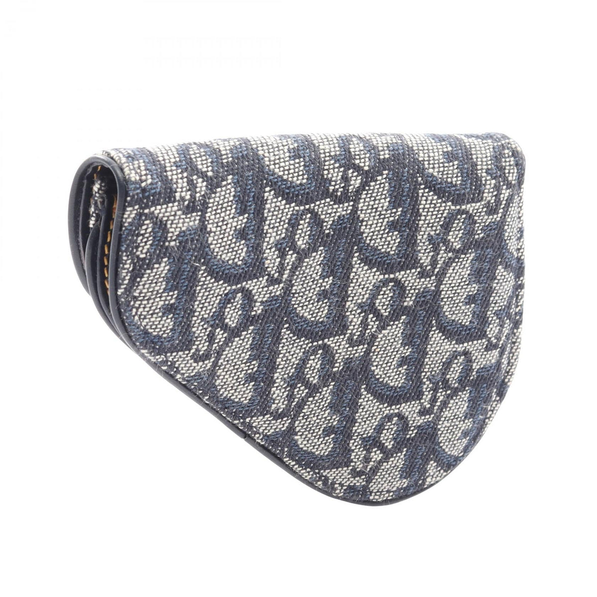 Dior SADDLE Oblique coin purse Navy canvas leather 2120900126735