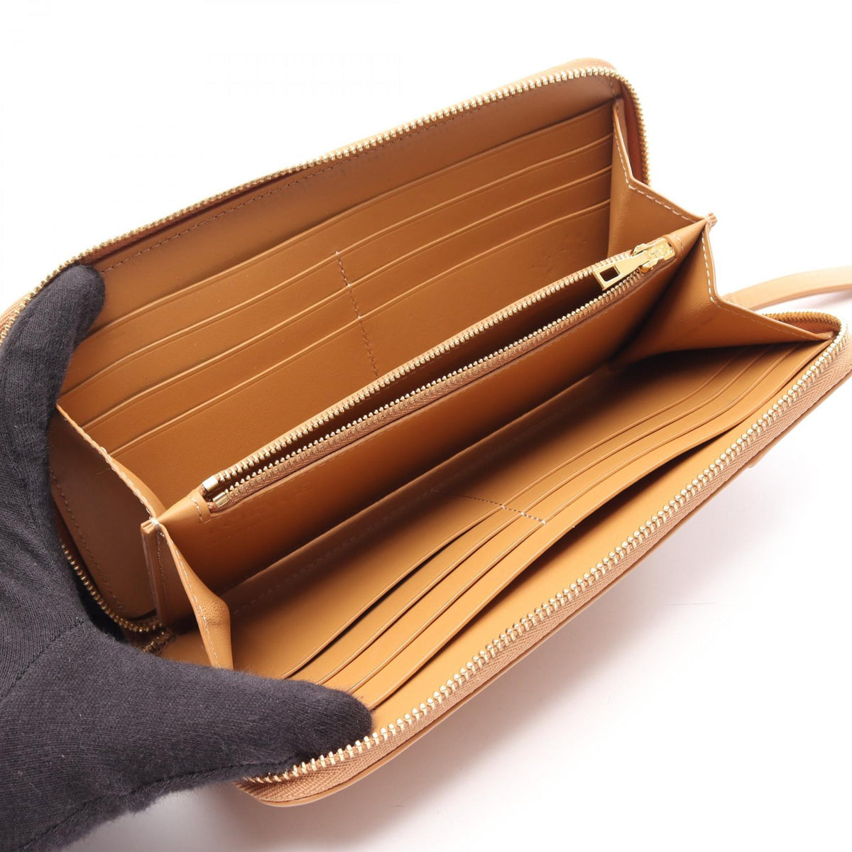 LOEWE Puzzle Zip Around Wallet Around long wallet Brown/Beige/Beige leather C510T12X10 2118700089930