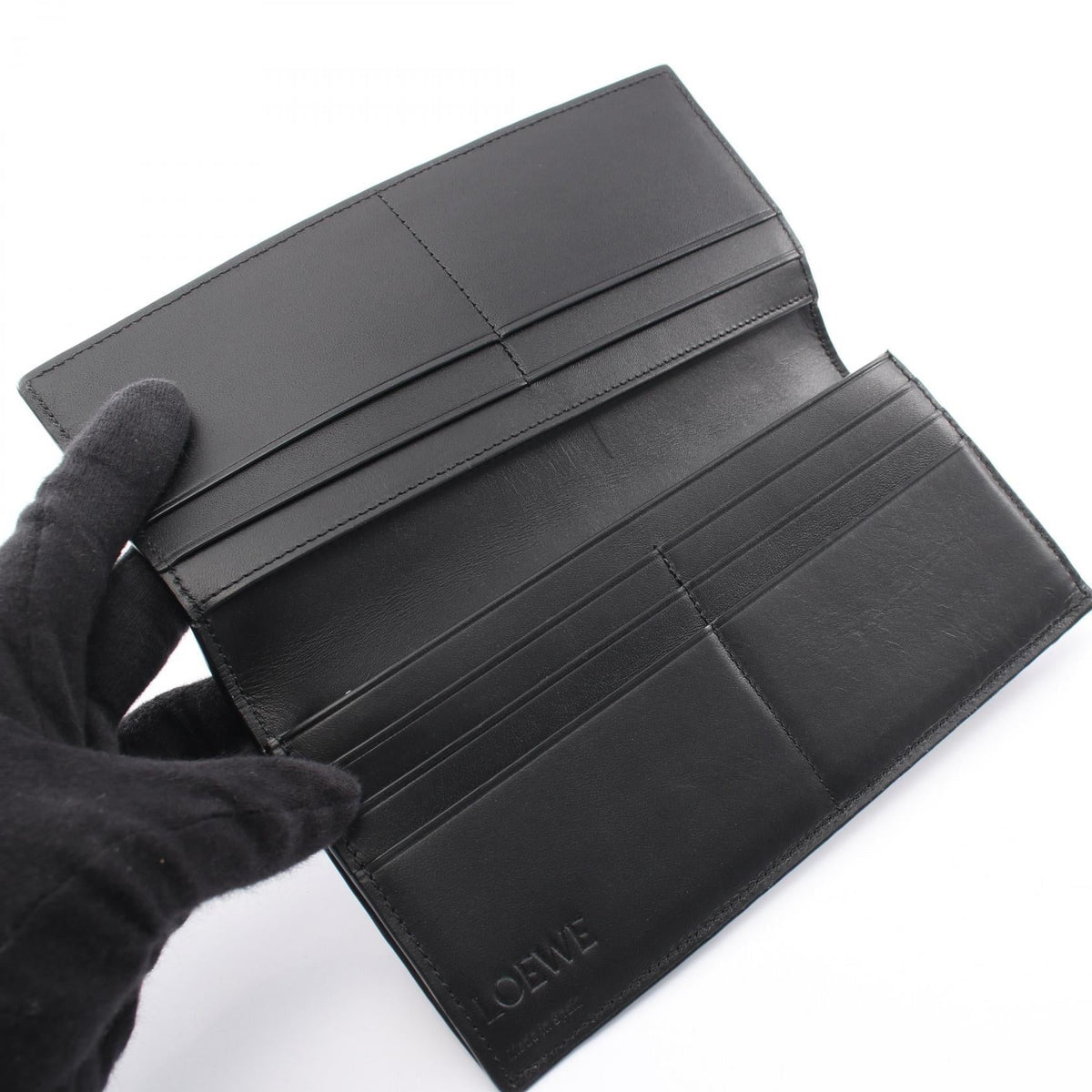 LOEWE Long Horizontal Wallet Bifoldpurse Gray leather C660978X01 2101219965710