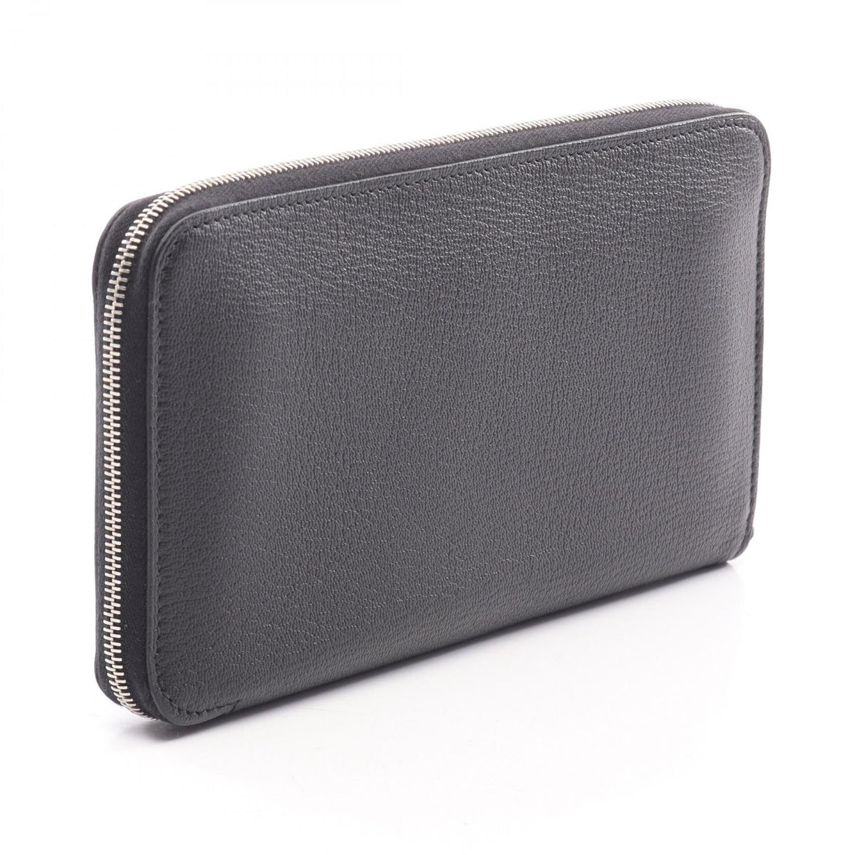 HERMES Asap Long Classic Around long wallet Black Chevre leather Chevre 2101219959146