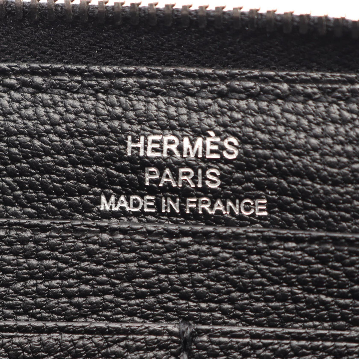 HERMES Asap Long Classic Around long wallet Black Chevre leather Chevre 2101219959146