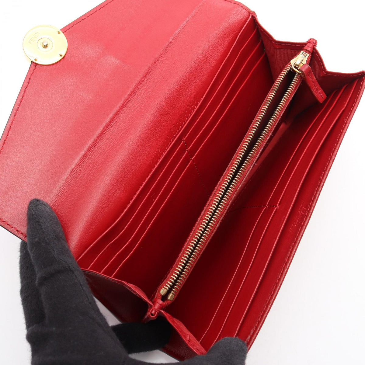 FENDI F is Bifoldpurse Red leather 8M0251 2118400238614