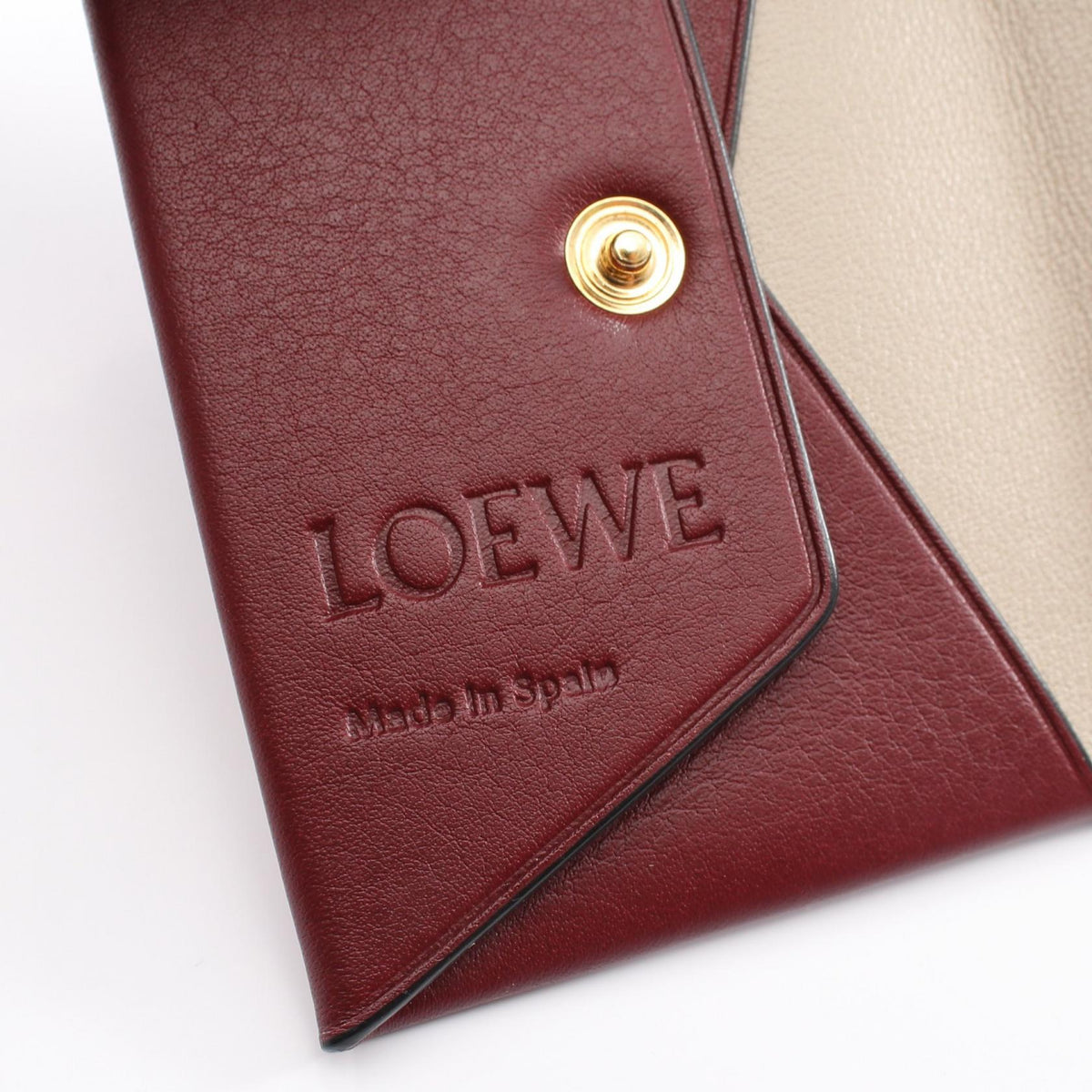 LOEWE anagram Card Case Bordeaux leather 2101219956114
