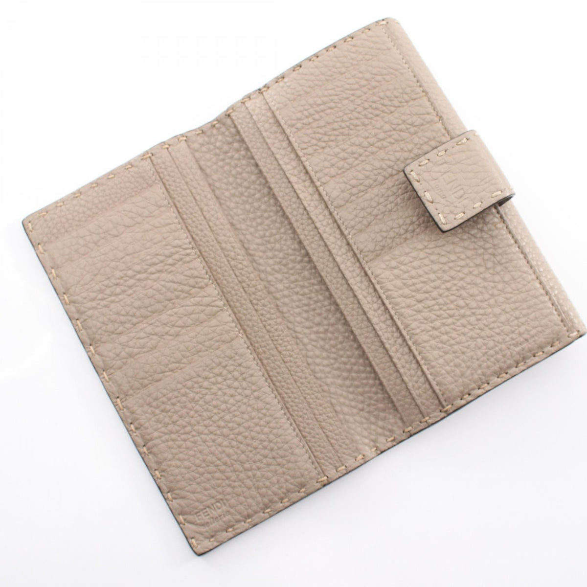 FENDI Peekaboo Selleria Bifoldpurse Beige leather 8M0308 2118800164612