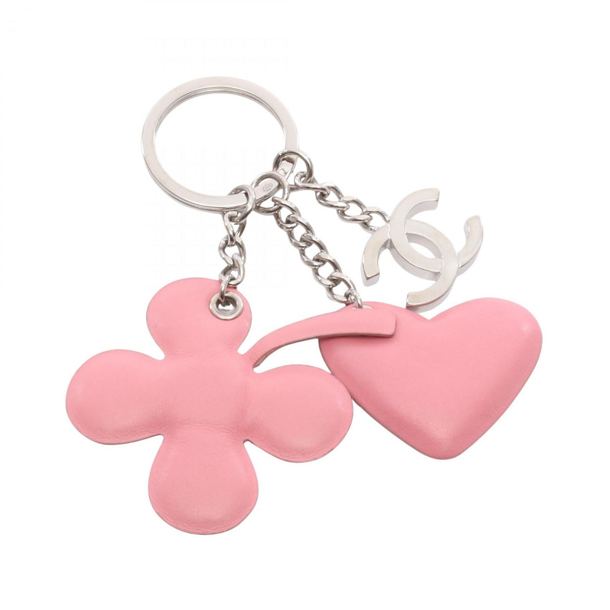 CHANEL Pink COCO Mark Heart Clover Lambskin (sheep leather) 2120100033208