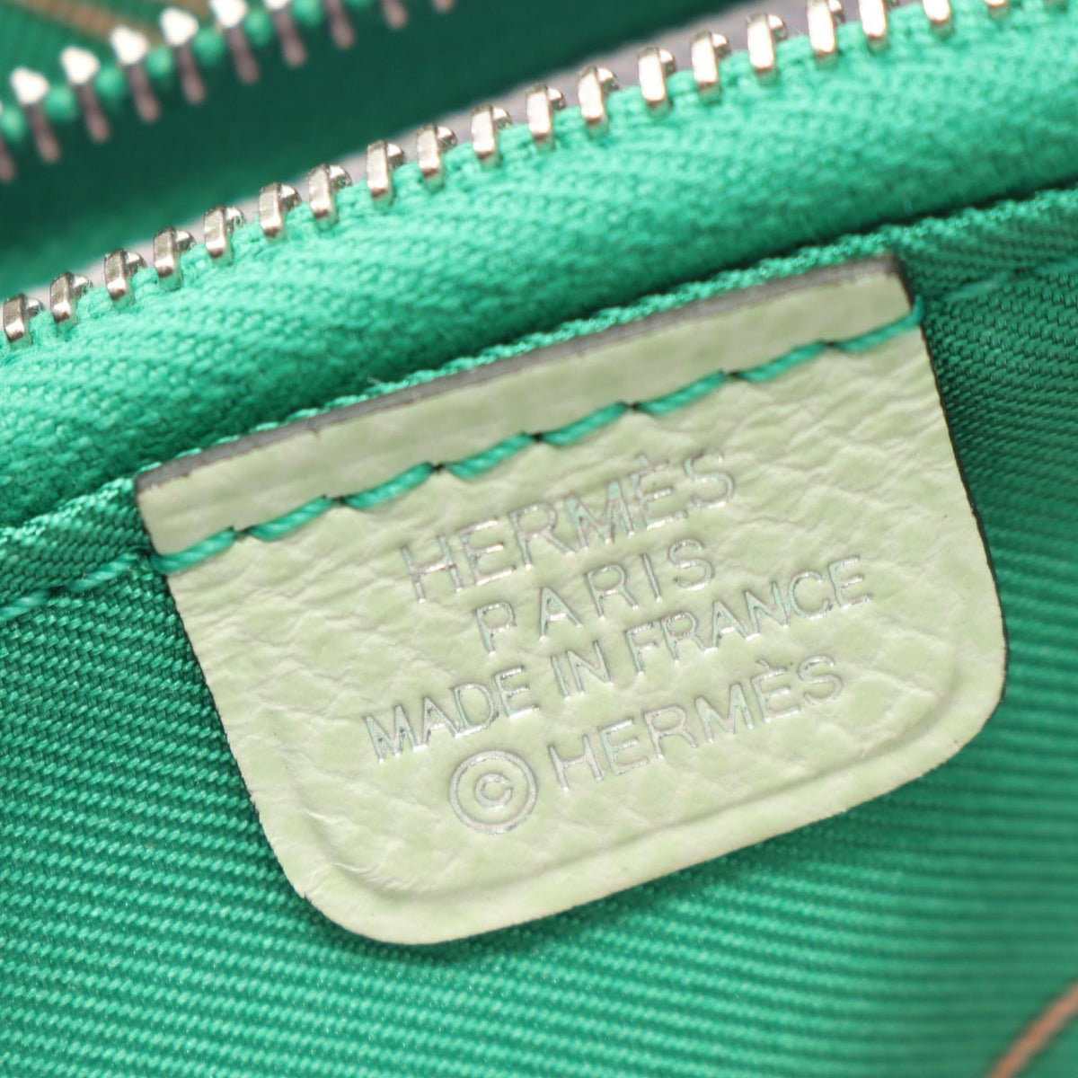 HERMES Azap compact silk in Round walletVert Fizz Vert Fizz Green Epsom leather Epsom 2104102516655