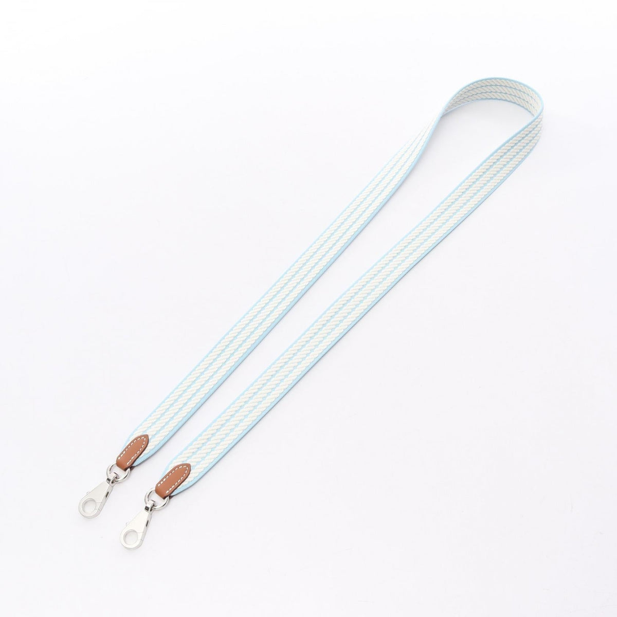 HERMES Bandouliere Sangle Cordage Shoulder strapWhite White Blue/White Towar canvas leather Toile / Swift leather 2104102515603