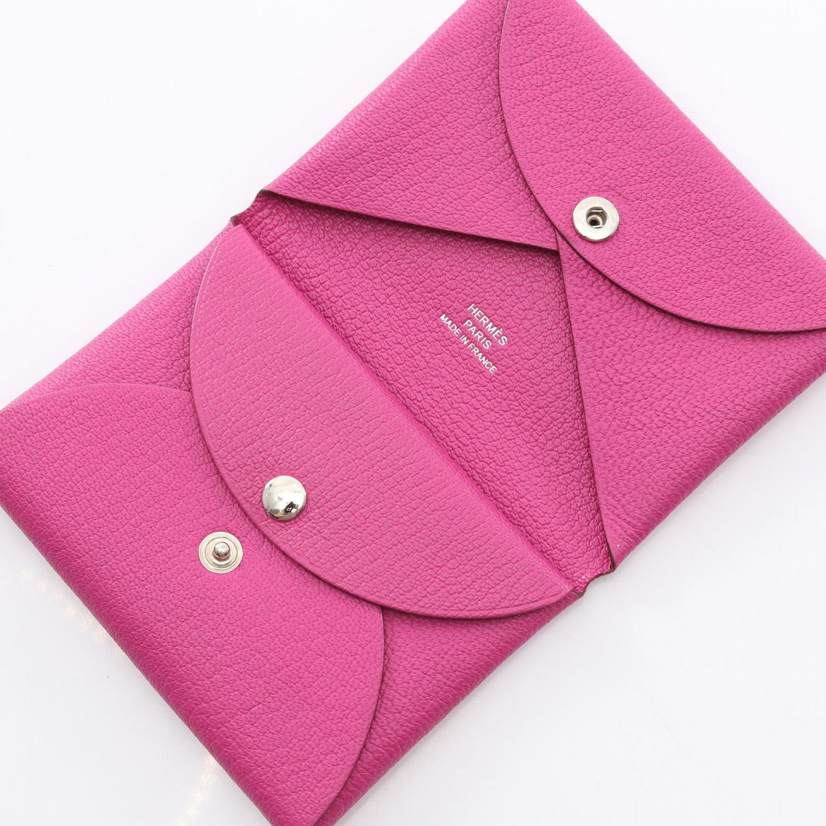 HERMES Calvi Duo Magnolia coin purseMagnolia Magnolia Pink Chevre leather 2101219918884