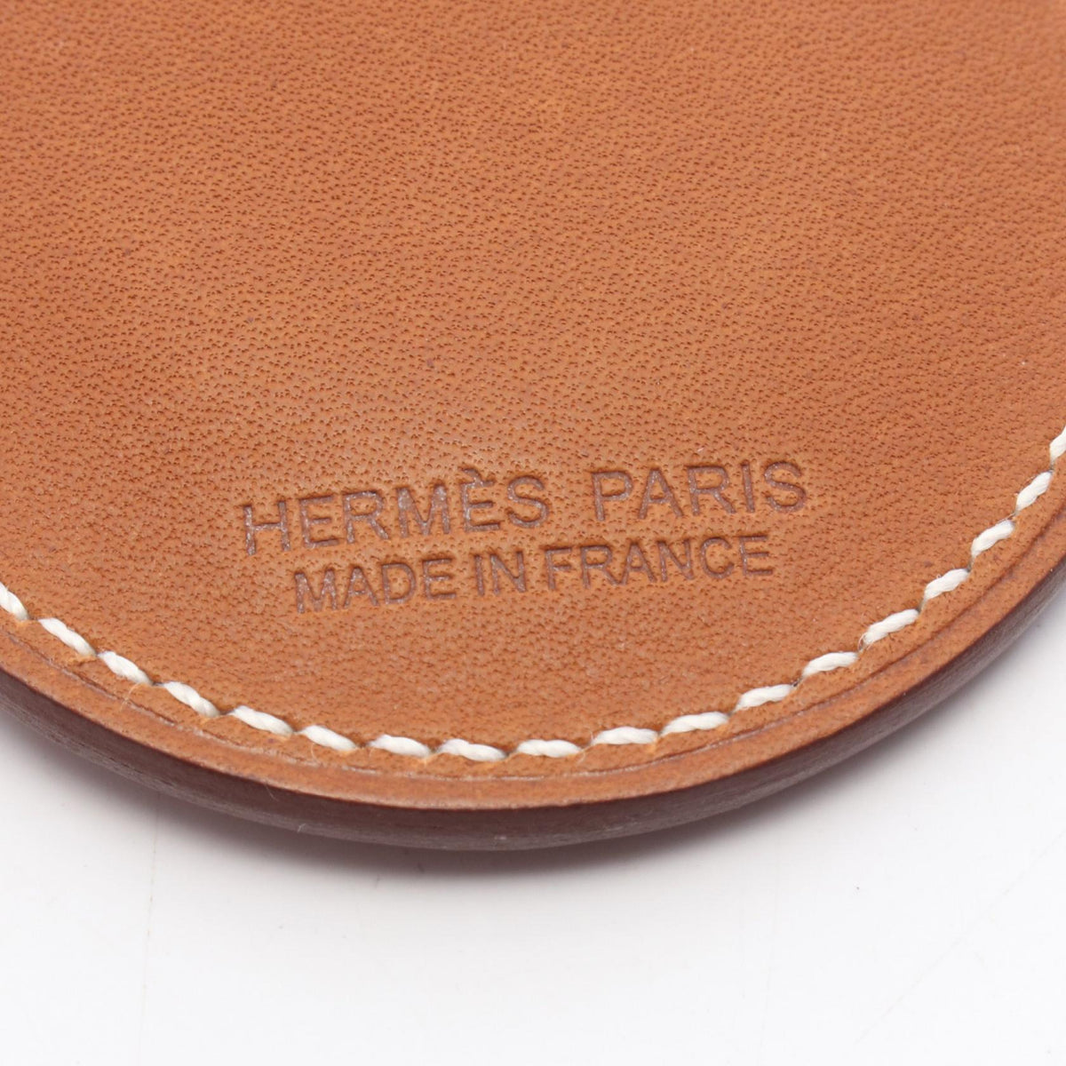 HERMES Apple AirTag Hermes AirTag Gold Jaune dor charm Brown/Yellow Vaux Swift leather leather 2104102511988