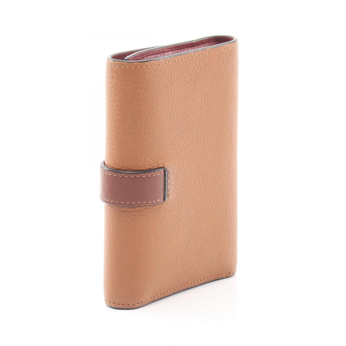 LOEWE Vertical wallet small Tri-fold wallet Brown leather 2107400255660
