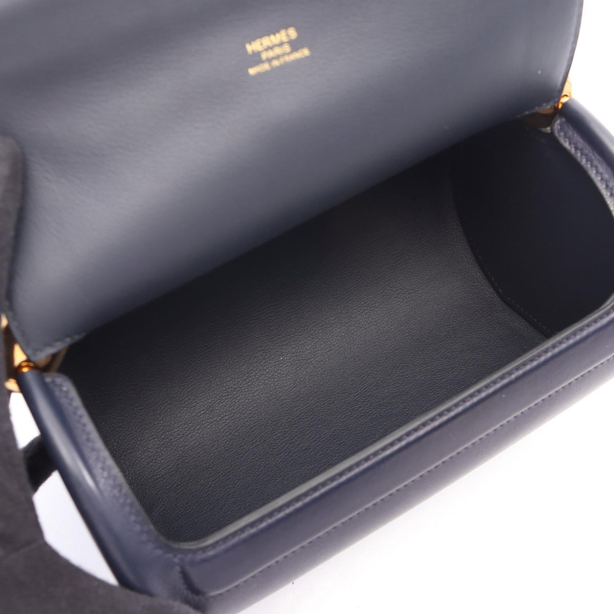 HERMES Maximall 2WAY Shoulder BagBlue nuit Blue nuit Navy leather Vovolupt 2120100031600