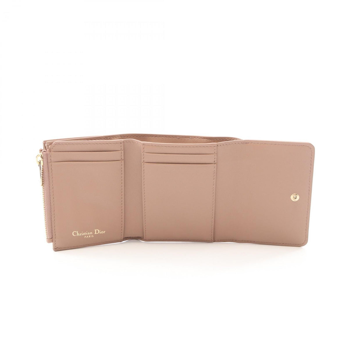 Dior 30 Montaigne Tri-fold wallet Pink leather 2101219814506