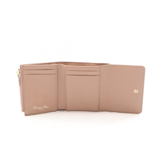 Dior 30 Montaigne Tri-fold wallet Pink leather 2101219814506