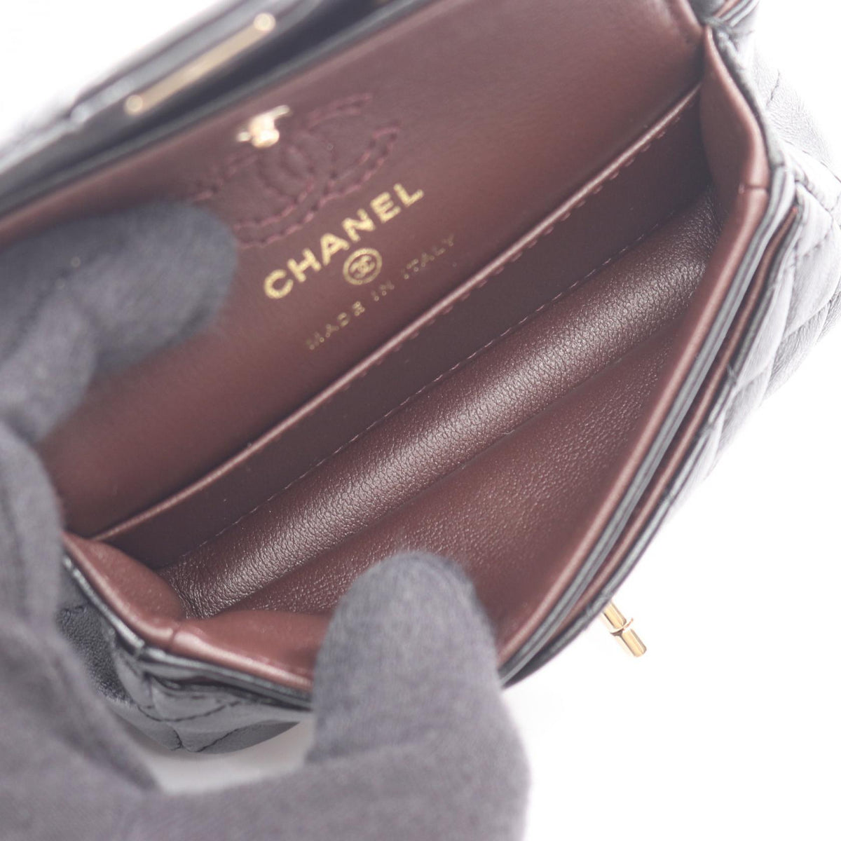 CHANEL Black Matelasse Classic Lambskin (sheep leather) 2104102504096