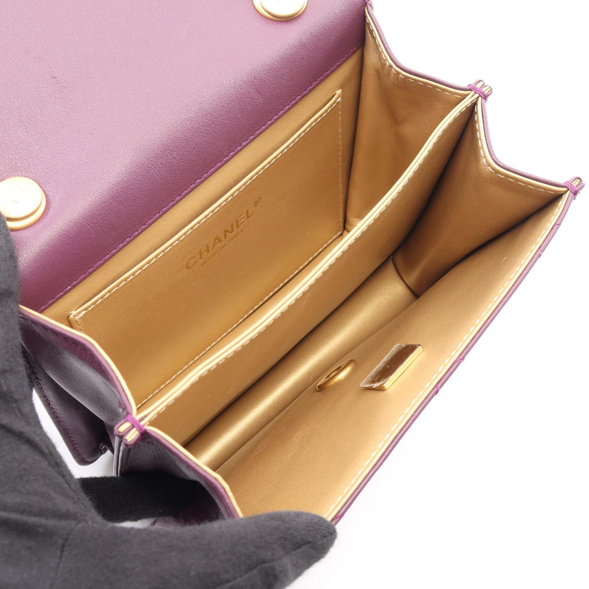 CHANEL Purple Mini Matelasse Lambskin (sheep leather) AS3391 2106800626308