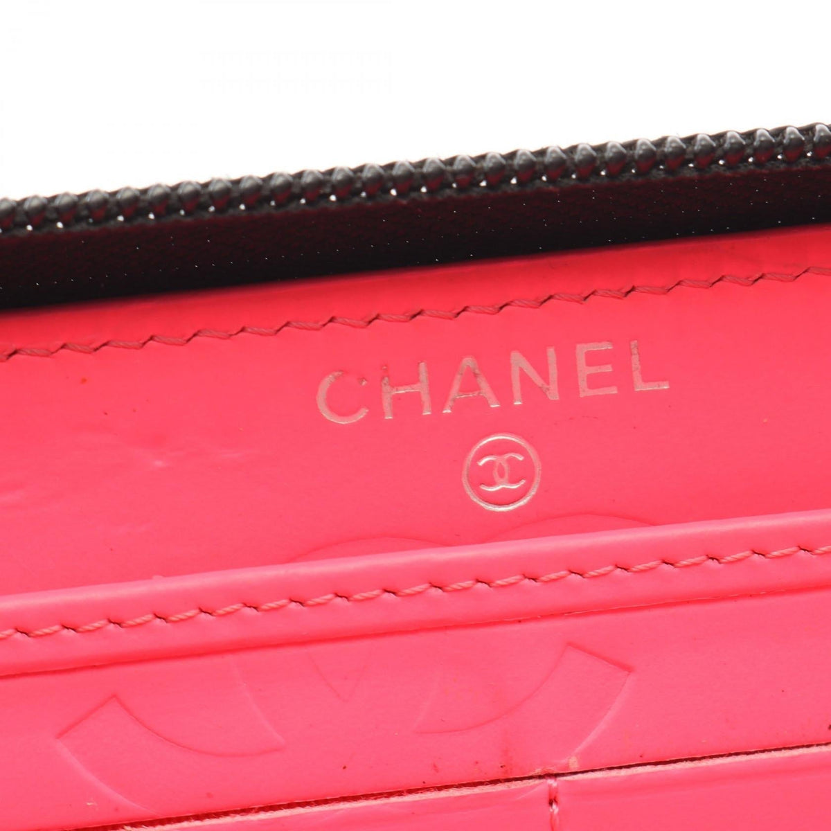 CHANEL Black Cambon line leather�Patent leather 2101220103842