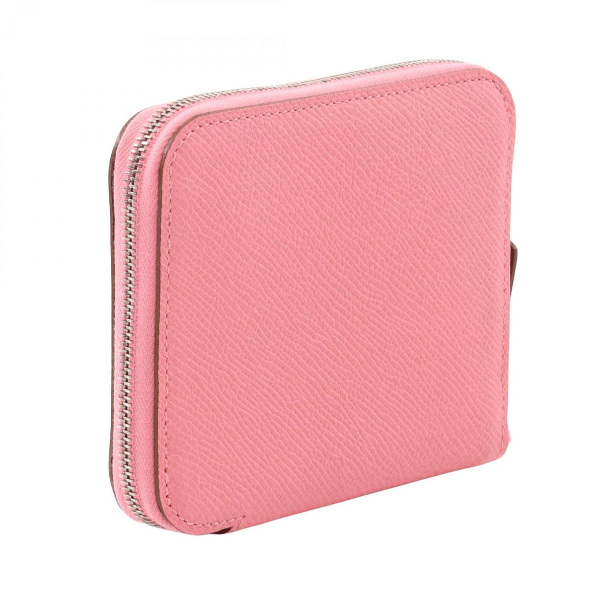 HERMES Azap compact silk in Round walletRose confetti Rose confetti Pink Epsom leather Epsom 2101220102968