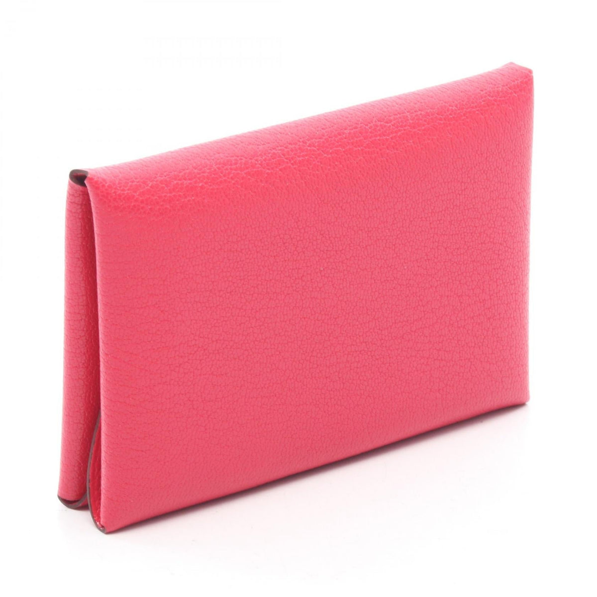 HERMES Calvi duo coin purseRose extreme Rose extreme Pink leather Chevre Shamquila 2101220102661