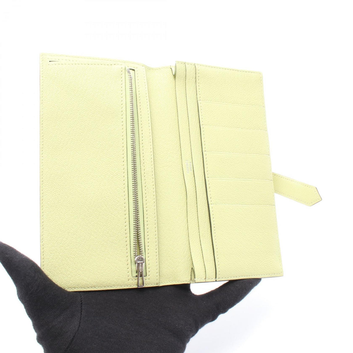 HERMES Bearn Soufflet BifoldpurseJaune Bull John Jaune Bull John Yellow Chevre leather Chevre 2101220101961