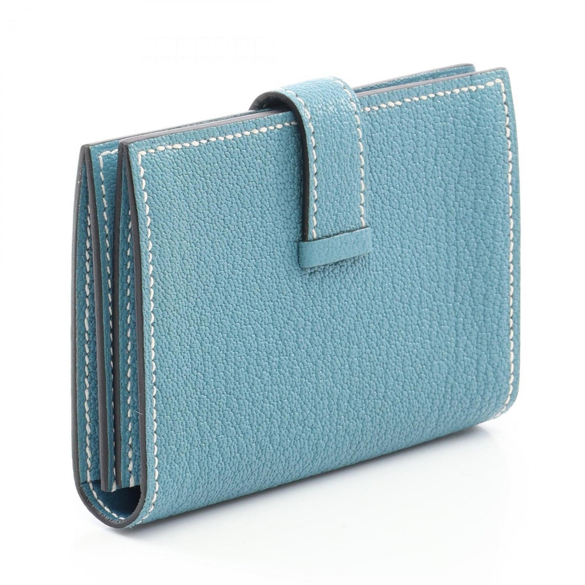 HERMES Bean mini Card CaseNew Blue Jeans New Blue Jeans Blue Chevre leather Chevre 2101220101602
